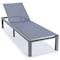 Leisuremod Marlin Patio Chaise Lounge Chair with Grey Aluminum Frame, Dark Grey, 2PK MLGR-77DGR2 - alternate 8