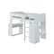 Homeroots 45" X 92" X 66" White Wood Veneer (Laminated) Loft Bed 347201 - alternate 4