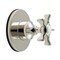 Kingston Brass Single-Handle Three-Way Diverter Valve with Round Trim Kit, Polished Nickel KS3036NX - alternate 1