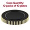 Smarty Had A Party 10" Black with Gold Pearl String Round Disposable Plastic Dinner Plates, 120PK 8870-BG-CASE - alternate 8