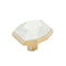 Amerock Carrione 1-5/8 inch 41mm Length Marble White/Champagne Bronze Cabinet Knob BP36638MWCZ - alternate 1