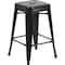 Flash Furniture 24" High Backless Black Metal Counter Height Stool CH-31320-24-BK-GG - alternate 1