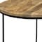 Homeroots 32" Natural and Black Solid Wood And Iron Round Distressed Cross Legs Coffee Table 555477 - alternate 9