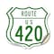 Signmission Route Marker Shield Sign Us 420, 12 inch X 12 inch, Vinyl Decal, 2PK SHI-D-2PACK-12-477 - alternate 1