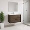 Homeroots 32" Dark Brown Wood Floating Bathroom Vanity With White Sink And Two Drawers 624101 - alternate 4