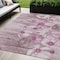 Homeroots 5' X 8' Plum Mauve And Pink Floral Washable Indoor Outdoor Area Rug 582759 - alternate 1