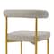 Homeroots Set of Two Gray And Gold Upholstered Polyester Open Back Dining Side Chairs 569413 - alternate 7