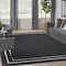 Homeroots 7' X 10' Black And Ivory Indoor Outdoor Area Rug 573054 - alternate 6