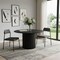 Homeroots 52" Black Solid Wood Pedestal Base Round Top Dining Table 721041 - alternate 5