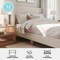 Martha Stewart Maisie Queen Upholstered Platform Bed, Wingback Headboard and Cushioned Siderails TW-3WDB0032-Q-BG-MS - alternate 6