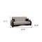 Homeroots 84" Gray Microfiber Convertible Futon Sleeper Sofa And Toss Pillows With Storage 607208 - alternate 4