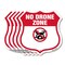 Signmission No Drone Shield Sign No Drone Zone From, 12 inch X 12 inch, Aluminum Metal Sign, 5PK SHI-A-5Pack-12-392 - alternate 1