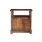 Homeroots 27" Dark Brown Solid Wood Two Drawer Nightstand 521189 - alternate 9