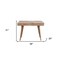 Homeroots 39" Brown Acacia Solid Wood Writing Desk With Three Drawers 489187 - alternate 4