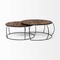 Homeroots Brown and Black Wood and Metal Round Nested Coffee Tables 376284 - alternate 8