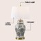 Jonathan Y Ellis 29.5" Traditional Chinoiserie Ceramic LED Table Lamp, Gray/White JYL3008B - alternate 7