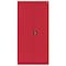 Sandusky Lee Storage Cabinet, 72 in H, 36 in W, 24 in D, Recessed, Keyed, Red, 4 Shelves EA4R362472-01 - alternate 8