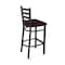 Holland Bar Stool Co 30" Stationary Bar Stool, Black Wrinkle, Canter Bordeaux Seat 40030BW005 - alternate 6