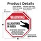 Signmission Warning Alligators in Area Do Not S, 6 inch X 6 inch, Plastic Sign, 2PK OC-P-2PACK-6-339 - alternate 6