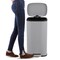 Happimess Connor Rectangular 13.2-Gallon Trash Can with Soft-Close Lid and FREE Mini Trash Can, Gloss Gray HPM1006I - alternate 7