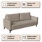 Leisuremod Inno Modern Vegan Leather 3-Seater Sofa, Metal Legs IS73TP - alternate 4