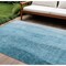 Homeroots 8' X 10' Teal Blue Aqua And Blue Ombre Washable Indoor Outdoor Area Rug 581831 - alternate 1
