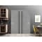 Sartodoors Sliding Closet Bypass Doors, Planum 0011 Concrete and Aluminum Strips, Sturdy Rails Moldings Trims PLANUM0011DBD-BTN-8484 - alternate 1