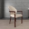 Leisuremod Opaline Series Elegant Wooden Dining Chair in Brown/Cream, 2PK OC24BRCR2 - alternate 8