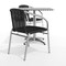 Flash Furniture Square Table Set, 27.5 W, 27.5 L, 27.5 H, Aluminum, Plastic, Rattan, Stainless Steel, Grey TLH-ALUM-28SQ-020BKCHR2-GG - alternate 8