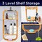 Serenelife Bamboo Hanging Shower Caddy with 3 Tiers, Anti-Slip Design, Bathroom Storage Organizer for Shampoo SLSHCD101 - alternate 5