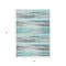 Homeroots 3' X 5' Teal Blue Plum And Ivory Striped Washable Indoor Outdoor Area Rug 631413 - alternate 7