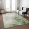 Homeroots 5' X 8' Artichoke Green And Ivory Abstract Washable Indoor Outdoor Area Rug 605501 - alternate 4