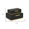 Homeroots Set of Two Black And Gold Nesting Decorative Storage Boxes With Lids, 2PK 712919 - alternate 8
