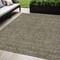 Homeroots 5' X 8' Olive Green Beige And Taupe Floral Washable Indoor Outdoor Area Rug 582297 - alternate 1