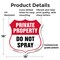 Signmission Private Property Shield Sign Do Not Spra, 18 Inch X 18 Inch, Plastic Sign SHI-P-18-449 - alternate 3