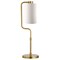 Homeroots 24" Brass Metal Table Lamp With White Cylinder Shade 524423 - alternate 1