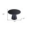 Homeroots 47" Black Ceramic and Metal Pedestal Base Round Top Dining Table 555188 - alternate 4