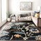 World Rug Gallery Floral Medallion Area Rug 7 ft 10 in x 10 ft Black WR143BLACK8X10 - alternate 1