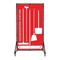 5S Supplies Housekeeping Shadow Board Broom Station V9, Red / White, Broom + Stand HSB-V9-RED/WHITE-BO-STAND - alternate 1