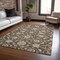 Homeroots 9' X 12' Chocolate Ivory And Gray Moroccan Washable Indoor Outdoor Area Rug 605155 - alternate 8