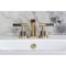Kingston Brass Widespread Bathroom Faucet with Knurled Handle and Brass Pop-Up, Antique Brass KS4943KNL - alternate 5