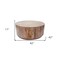 Homeroots 42" Natural Solid Wood Round Coffee Table 493314 - alternate 3