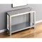 Homeroots 47" Silver Mirrored Glass And Faux Crystals Console Table With Shelf 568866 - alternate 1