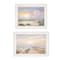 Homeroots Set Of Two Sunrise Sunset 2 White Framed Print Wall Art, 2PK 406156 - alternate 1
