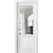 Sartodoors Solid Interior French, Lucia 1533 White Silk with Clear Glass, Single Regular Panel Frame Trims Ha LUCIA1533ID-WS-18 - alternate 1