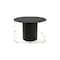 Homeroots 46" Black Solid Wood Pedestal Base Round Top Dining Table 721071 - alternate 4
