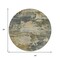 Homeroots 8' Gray Beige And Khaki Round Abstract Washable Indoor Outdoor Area Rug 630737 - alternate 7