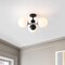 Jonathan Y Olivier 23.5" 3-Light Bohemian Farmhouse Iron/Frosted Glass LED Semi Flush Mount, Black JYL7600B - alternate 8