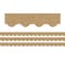 Teacher Created Resources Burlap Design Scalloped Rolled Border Trim, 50 Feet Per Roll, 3PK TCR8956 - alternate 1