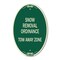 Signmission Snow Emergency Route Tow Away Zone with Graph, 12 In X 18 In Architectural, Heavy Gauge Aluminum A-OV-G-1218-22887 - alternate 1
